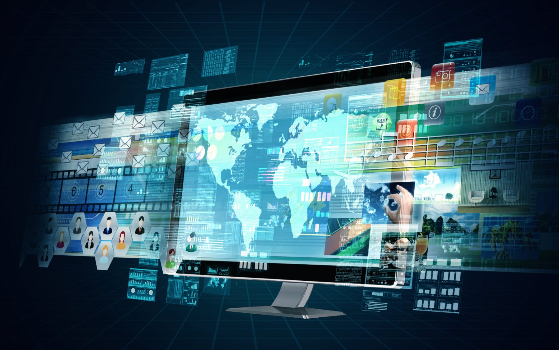 Graphic of internet multimedia server