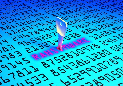 Ransomware graphic - police federation cyberattack