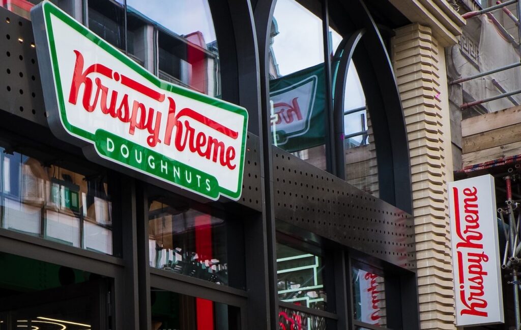 Krispy Kreme Doughnuts shop in London.