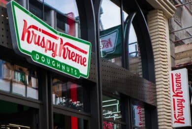 Krispy Kreme Doughnuts shop in London.